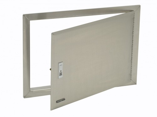 Bull bbq access door with - with, lock
