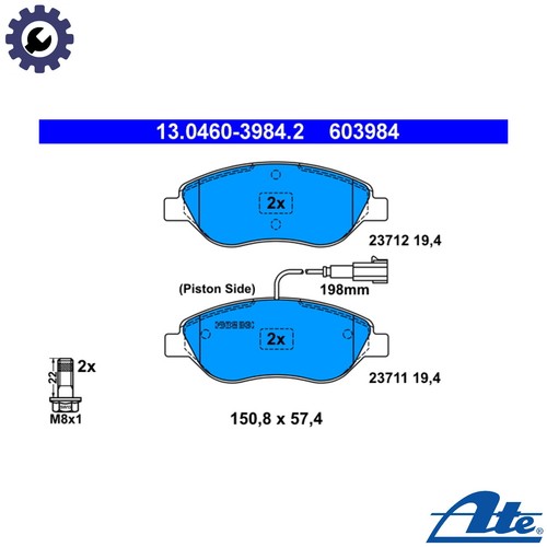 Brake pad set - pad, disc