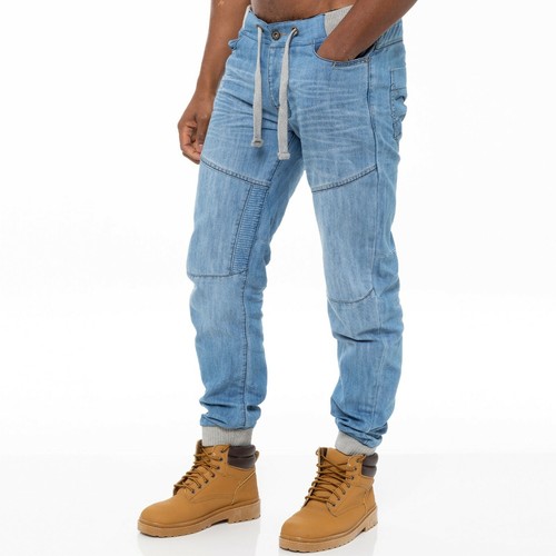 Enzo mens cuffed jeans - mens, regular