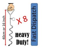 8 x Large Poly Tunnel Polytunnel Awning Gazebo Marquee Ground Anchor Stake Pegs