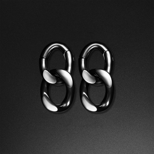 Double cuban link black pvd - cuban,