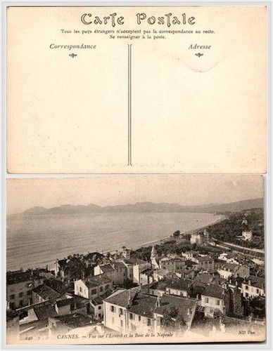 1907 cannes france postcard - cannes,