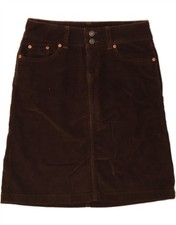 VINTAGE Womens Corduroy Skirt W29 Medium  Brown Cotton CT57