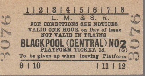 Lms railway platform ticket - railway,