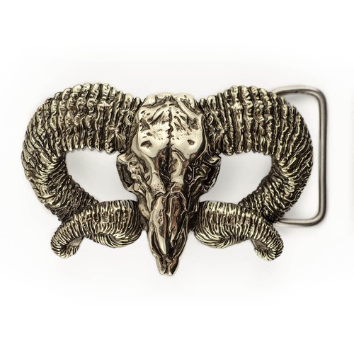 Ram skull german silver - skull,