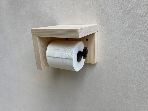 Rustic wood toilet roll paper - wood,