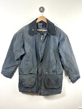 Burberry Wax jacket Navy coat vintage Designer outdoors burberrys mens Large