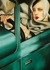 TAMARA DE LEMPICKA CANVAS FRAMED WALL ART 30X18 INCH