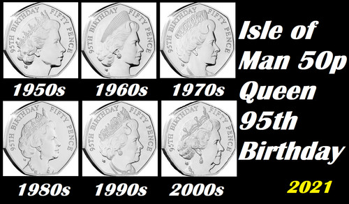 Isle man coin set 50p - of,