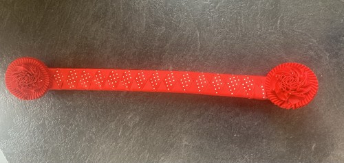 Show browband red rosettes - show,