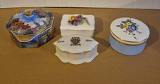 Set Of 4 Various Trinket Dishes Ceramic Porcelain Various Makers Vintage