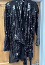 Black Sequin Zara Blazer XXL Size 18
