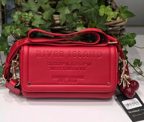 River island red embossed - island,