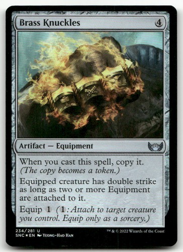Brass knuckles 234 - brass, (foil)
