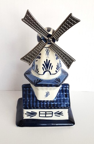 Blue delft windmill ceramic - delft,