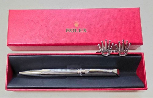 Rolex silver ballpoint pen - rolex,