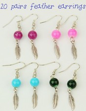 20 Pairs Earrings Mix Glass