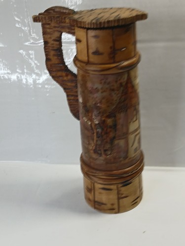 Vintage wooden beer stein - wooden,