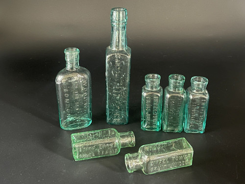 Antique glass bottles - antique,
