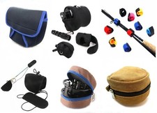 Fly Fishing Reel and Rod Bag, Case, Pouch, Strap, Size Material Variations