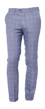 Mens Marc Darcy Check Formal Smart Dressy Trousers Hilton / Harry - Blue