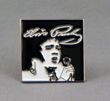 BLACK OLD ELVIS ENAMEL PIN