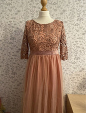 Lace And Chiffon Bridesmaid Prom Evening Dress