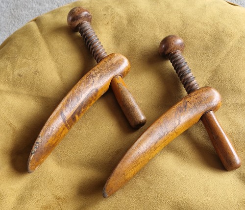 Antique wooden screw shoe - antique,