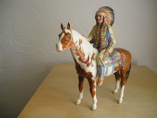 Beswick horse mounted - horse,,