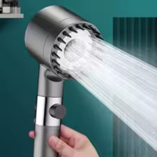 High Pressurized Filter Shower Head 3-Mode Adjustable Spray with Massage Brush
