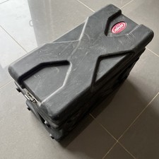 SKB Black Molded Plastic Flight Rack Case with Back Hatch