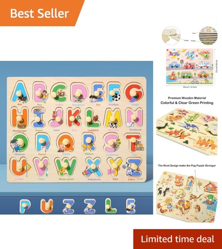 Alphabet wooden jigsaw - wooden,