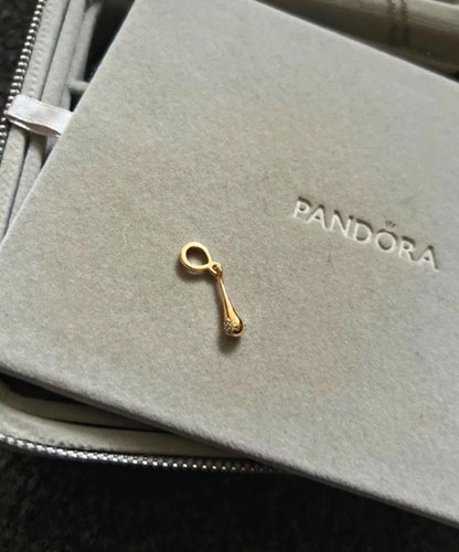 Pandora gold teardrop dangle - pandora,