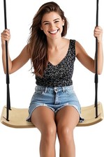 Wooden Swing Seat Hanging Wood
