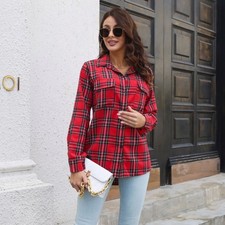 Women Plaid Shirts, Loose