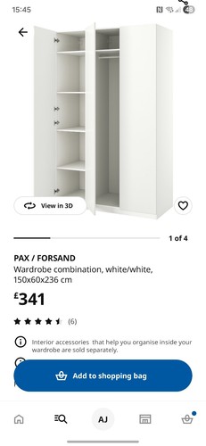 Ikea pax forsand - wood,