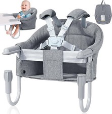 Orzbow Hook-On Baby Seat Portable Table Chair w/ Tray & 5-Point Harness RRP £50