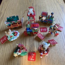 Vintage American Christmas Trim A Home Collectible 8 X Tree Ornaments