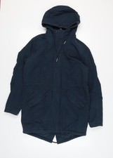 Pull & Bear Men's Blue Parka