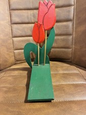 Wooden Tulips Red Green