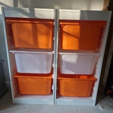 IKEA TROFAST 2 Frames and 6 boxes Children Storage Unit Kids Toy Organizer