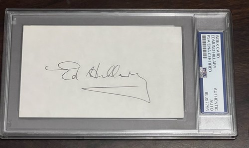 Edmund hillary signed psa - edmund, psa!!