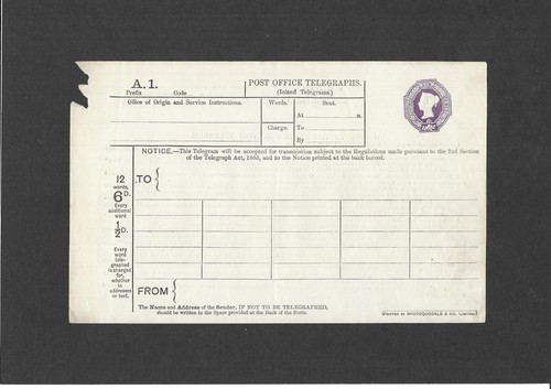 Stationery 1894 6d - qv,