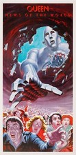 QUEEN : NEWS OF THE WORLD Promo poster print 40x20" Freddie Mercury rare FREEP&P