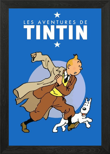 Tintin adventures poster - tintin,