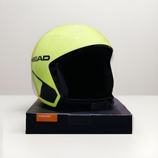 Head Downforce Jr Kid's Racing Ski Helmet Slalom, Lime, Medium Size