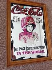 Vintage 1980s coca cola mirror - vintage,