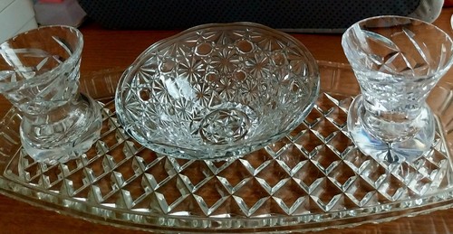 Crystal glass tray - tray, with