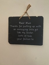 Personalised Slate Plaque Home Door Gate Sign Laser Engraved Stone Wall Art Gift