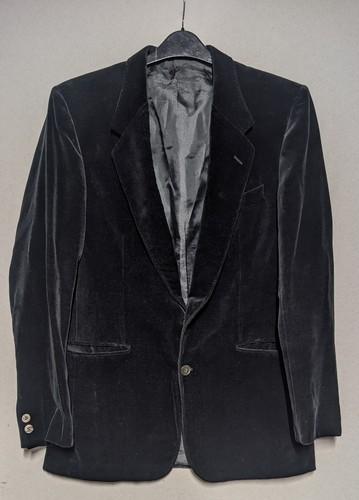 Vintage black velvet blazer - black,
